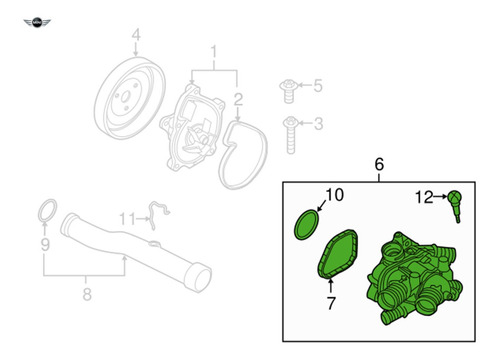 Termostato Para Mini Cooper Countryman R60 S All4 Repuesto Foto 4