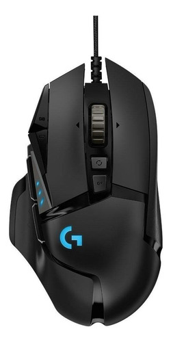 Mouse Gamer Logitech Serie G G502 Hero Negro Con Cable.