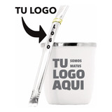 X100 Mateeco+ Bombilla Todo Con Tu Logo Personalizado Regalo