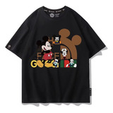 Camiseta De Manga Corta De Algodón Puro Mickey Mouse Cute
