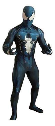 Fantasia Cosplay Venom Homem Aranha Traje Luxo C/ Lentes