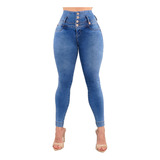  Jeans Dama Pantalones  Mujer Cintura Levanta Pompa Premium