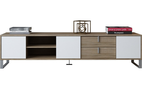 Mueble Para Tv Estilo Minimalista Base De Herreria 200x40x44