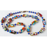 Monijor62-antiguo Collar Murano Millefiori  60 Cmts