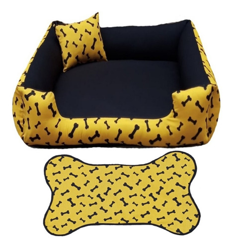 Cama Pet G Cachorro Grande Cama70x70 + Tapete 