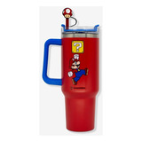 Canecão Térmico Tumbler Super Mario Vermelho 1,15l Aço Inox