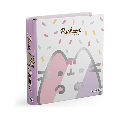 Carpeta Pusheen Escolar 3 Aros 3 X 40 Mooving Original