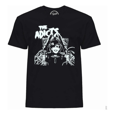 Playera The Adicts Poster Dibujo 3 T-shirt Negro G