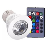 Kit 1 Lampada Rgb Dicroica 5w  + 1 Rgb Cromoterapia 3w