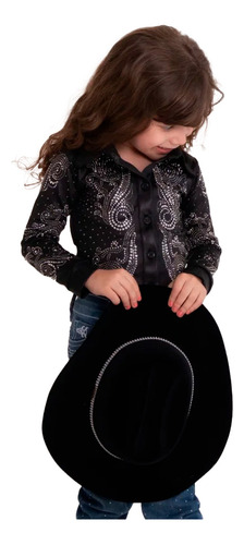 Body Infantil Cirre Com Strass Lucy Lançamento Country City