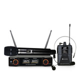 Microfone Sem Fio Kadosh Uhf Kdsw-402c Mão Headset E Lapela