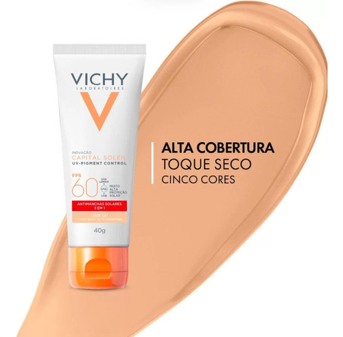 Protetor Solar Facial Com Cor Vichy Uv Pigment Control Fps60