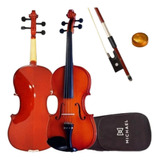 Violino Michael Vnm40 4/4 C/ Estojo Esparela Breu Arco