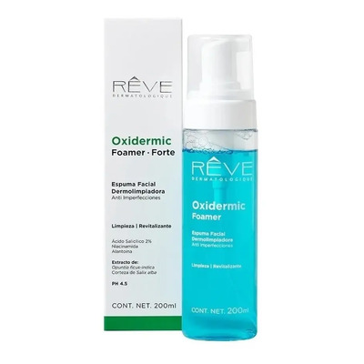Reve Dermatologique Oxidermic Foamer Forte Espuma Facial 200ml Limpieza Profunda Control Brillo Piel Grasa Mejora Apariencia Imperfecciones | Meses sin interés
