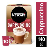 Café Nescafé Cappuccino, 1 Display, 10 Sobres De 14gr