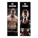 Adesivo Painel Academia Fitness Musculação Wc