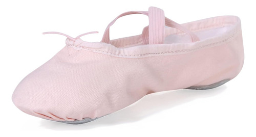 Zapatos De Yoga De Media Punta Para Niña En Lona Y Gamuza