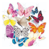 Pack Stickers Calcos Vinilos Mariposas - Termo Notebook Celu