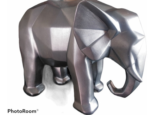 Elefante Geométrico Minimalista Cerámica Pintado