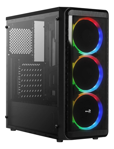 Gabinete Gamer Aerocool Si-5200 Rgb Mid Tower 3 Fan Rgb