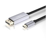 Cabo Usb-c Para Dp Displayport 1.4 8k@30hz 1.8 M 1.8 Metro