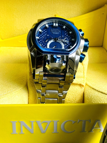 Reloj Invicta Bolt Zeus Plata Con Fondo Azul 