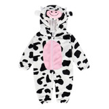 Mameluco Bebé Patrón Vacas Pijama Mono Capucha Cosplay Niña