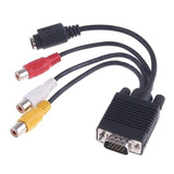 Cable Adaptador Vga A 3 Rca Super Video Notebook Pc A Tv