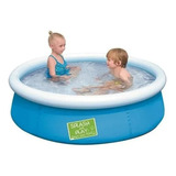 Pileta Aro Inflable Fast Set Pool 152cm X 38cm Bestway 57241 Color Celeste