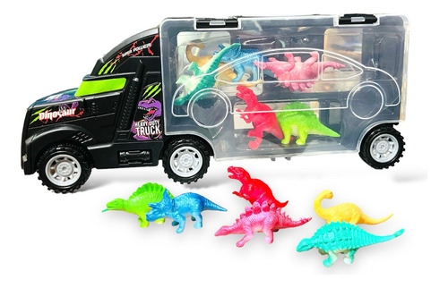 Camion Dinosaurio Lanzador Valija Rex Guarda Autos