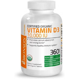 Vitamina D3 Bronson Organico 10,000 Iu 360ct