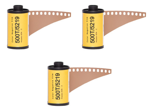 Rollo Fotografico 35mm Carga Cinematografica Kodak Pack 3