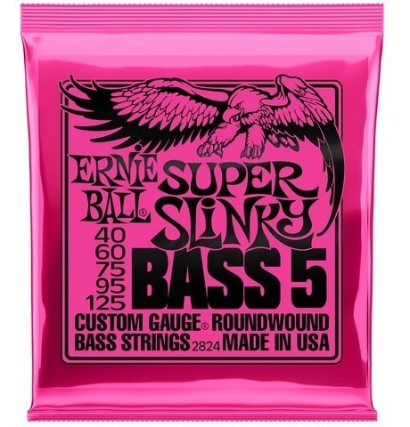 Juego Cuerdas Bajo Electrico 5 Ernie Ball Slinky 40-125 2824