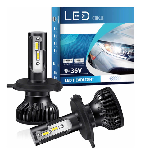 Kit Focos Faros Led 18000lm Luz Alta/ Baja Aveo H4 Orig