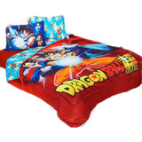 Set De Edredon De Dragon Ball Z Goku Matrimonial Con Fundas