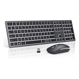 Combo Teclado Y Mouse Inalambrico Silencioso| Negro / See...