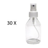 30 Frascos Spray Borrifador 100ml Pequeno Líquidos/essências