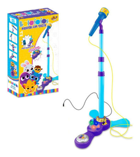 Brinquedo Microfone Bolofofos Com Pedestal - F0116-1 Fun