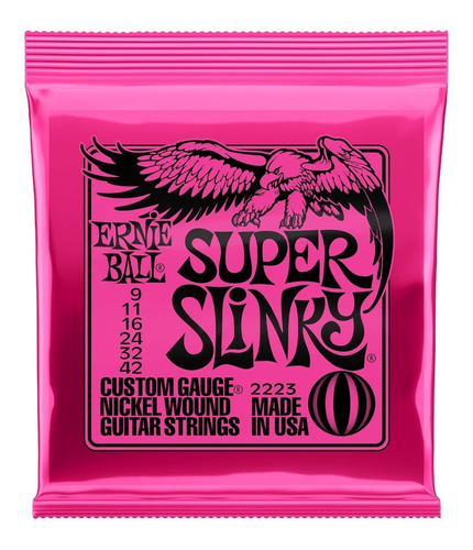 Encordoamento Guitarra Ernie Ball 09 Super Slinky Original