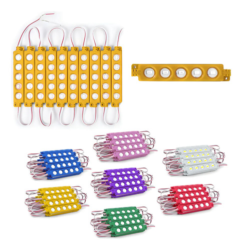 10 Módulos De 5 Led Tipo Encapsulado Varios Colores