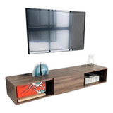 Mueble Para Tv Minimalista 3 Cajones Flotante 120x30x20cm