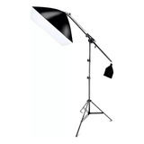 Kit Softbox 40x40 Cm Girafa Luz Contínua + Tripé 2m E27