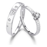 Anillos Alianzas Plata Fina 925 Parejas Principito Ajustable