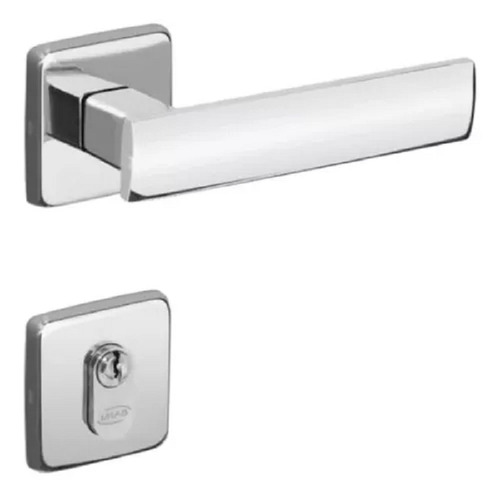 Fechadura Quadrada Externa Metro Light Cromada Imab 55mm Cor Cinza