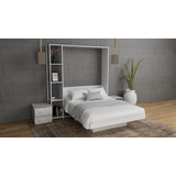 Base Cama Abatible Matrimonial Esencial Plegable Amant Pared