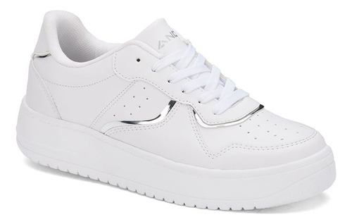 Tenis Casuales 22157tpr Sintetica Liso Cosido Forma Regular