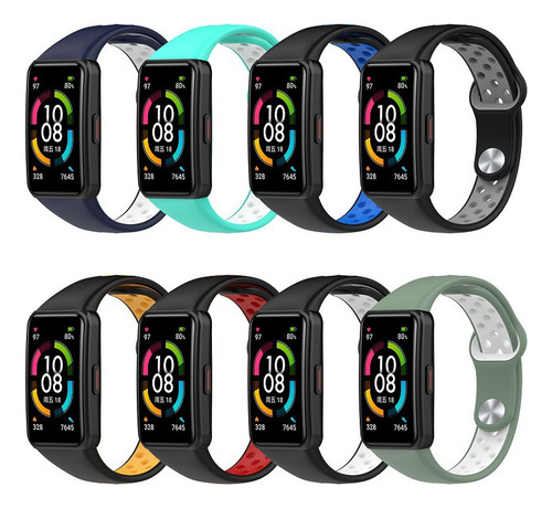 8 Correas De Silicona Para Huawei Band 7 6/6pro/honor Band 6