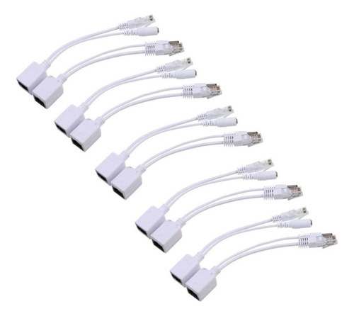 5 Pares De Cable De Conexión Ethernet Poe Adaptador De