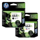 Cartuchos Hp 664xl Negro + 664xl Color Pack Combo Original