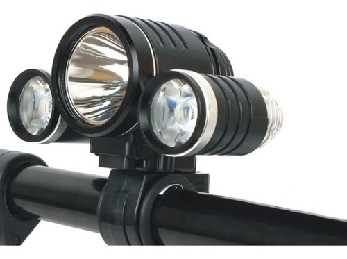 Kit Farol Jws 913w Bike Profissional 3 Leds 1930000 Lumens Cor Preto